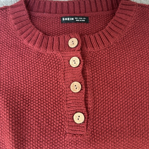 Dark red button up sweater size S - Picture 4 of 4